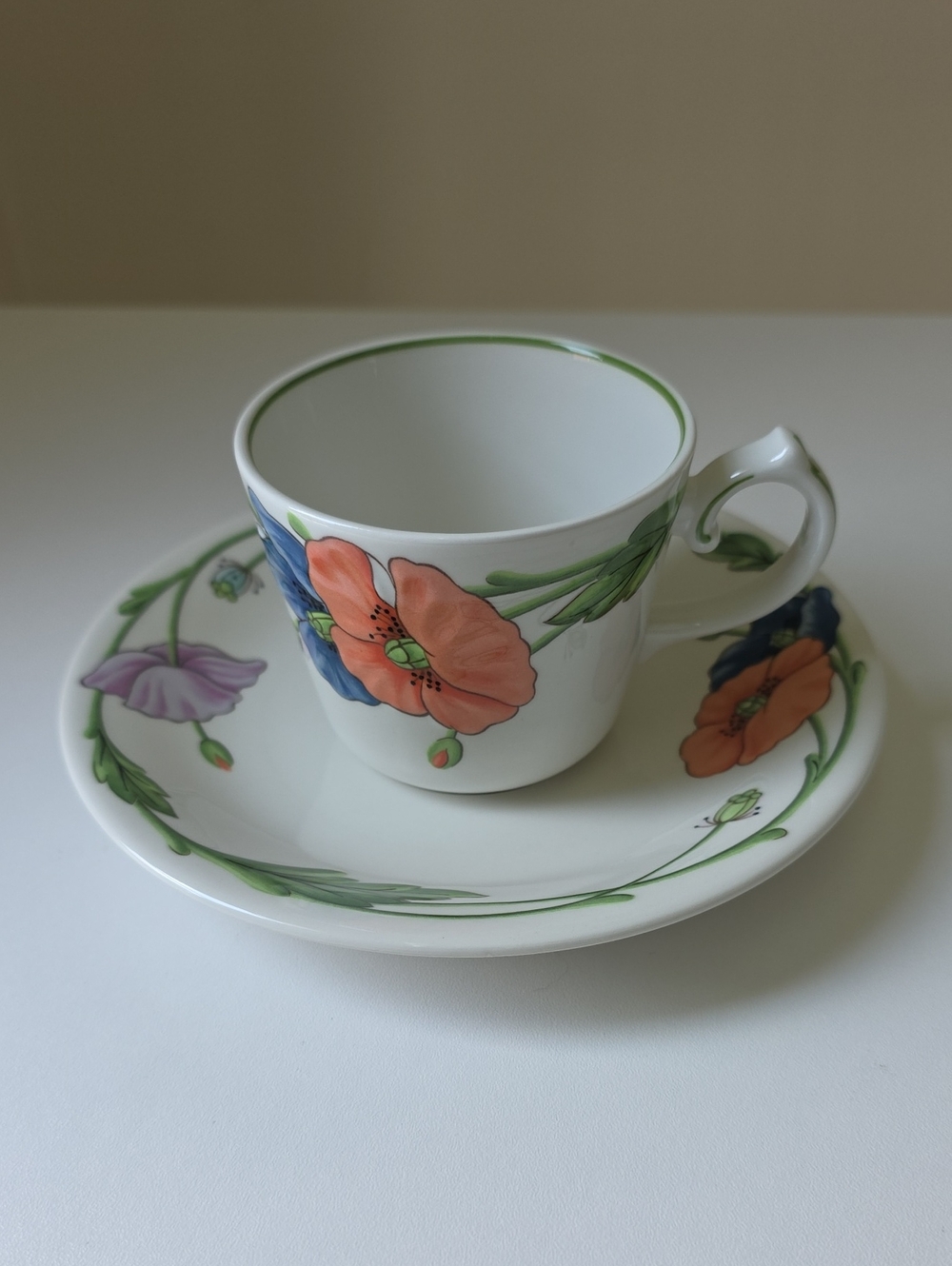 Villeroy & Boch Amapola Flat Cup and Saucer Set